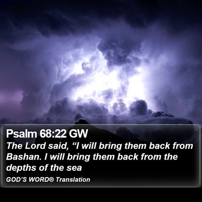 Psalm 68:22 GW Bible Verse Image