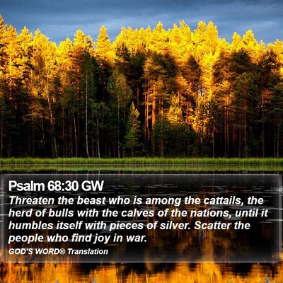Psalm 68:30 GW Bible Verse Image
