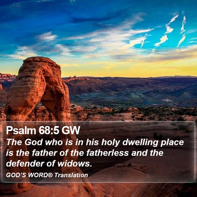 Psalm 68:5 GW Bible Verse Image
