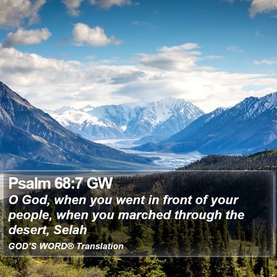 Psalm 68:7 GW Bible Verse Image
