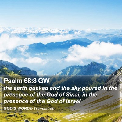 Psalm 68:8 GW Bible Verse Image