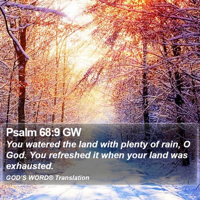 Psalm 68:9 GW Bible Verse Image