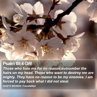 Psalm 69:4 GW Bible Verse Image