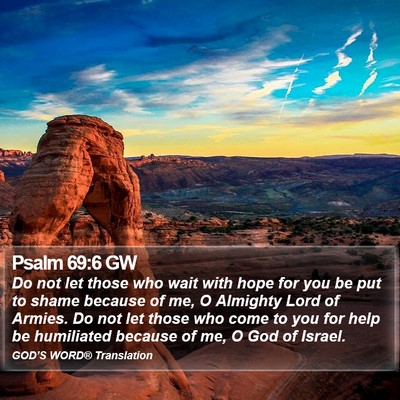 Psalm 69:6 GW Bible Verse Image