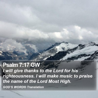 Psalm 7:17 GW Bible Verse Image