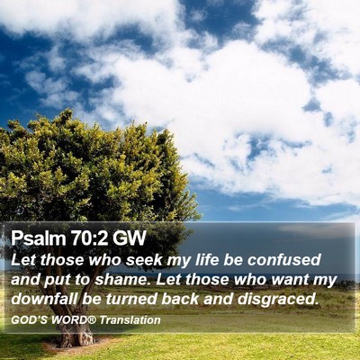 Psalm 70:2 GW Bible Verse Image