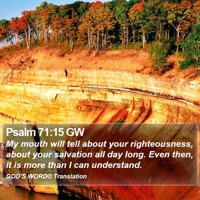 Psalm 71:15 GW Bible Verse Image