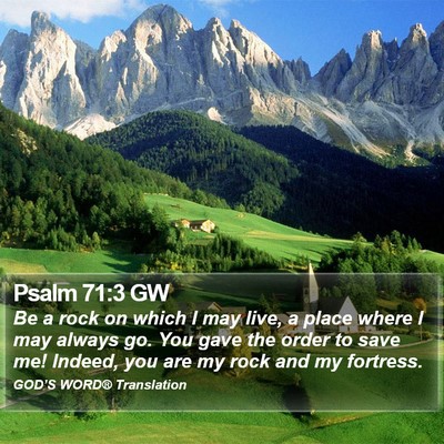 Psalm 71:3 GW Bible Verse Image