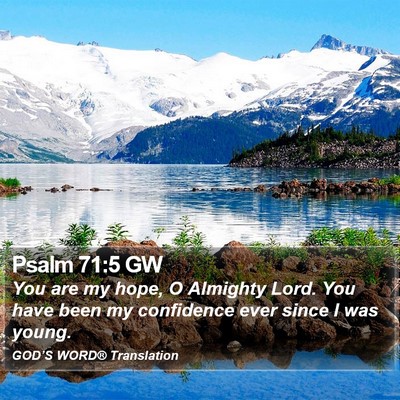 Psalm 71:5 GW Bible Verse Image