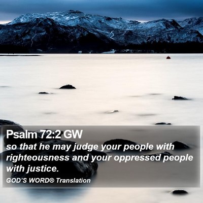 Psalm 72:2 GW Bible Verse Image
