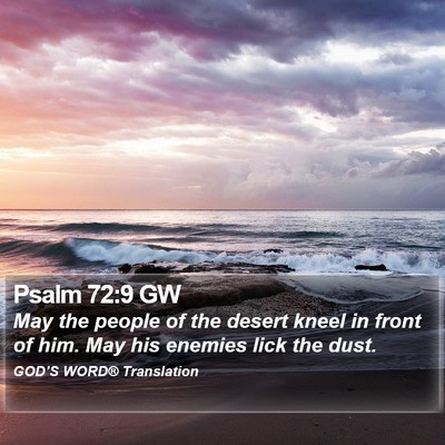 Psalm 72:9 GW Bible Verse Image