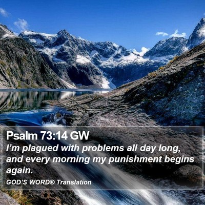 Psalm 73:14 GW Bible Verse Image