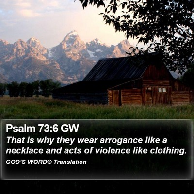 Psalm 73:6 GW Bible Verse Image
