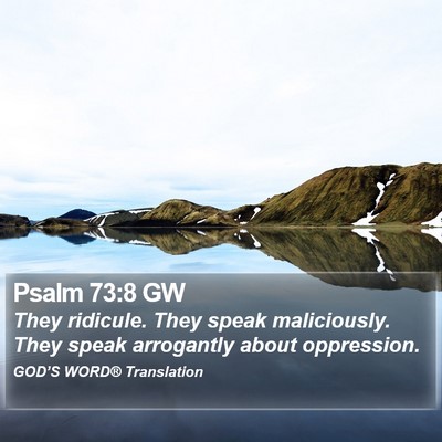 Psalm 73:8 GW Bible Verse Image