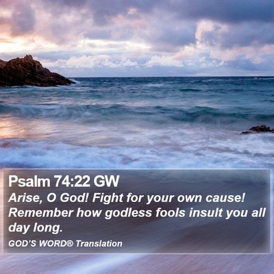 Psalm 74:22 GW Bible Verse Image