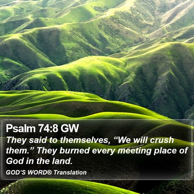 Psalm 74:8 GW Bible Verse Image