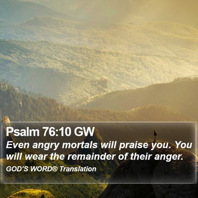 Psalm 76:10 GW Bible Verse Image