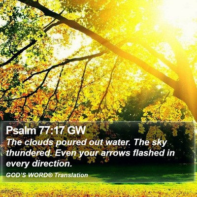 Psalm 77:17 GW Bible Verse Image