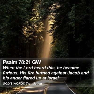 Psalm 78:21 GW Bible Verse Image