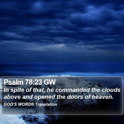 Psalm 78:23 GW Bible Verse Image