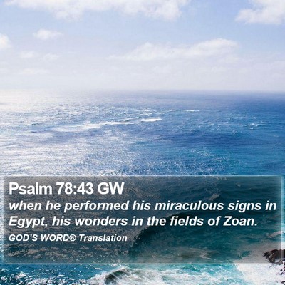 Psalm 78:43 GW Bible Verse Image
