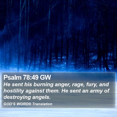 Psalm 78:49 GW Bible Verse Image