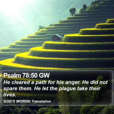 Psalm 78:50 GW Bible Verse Image