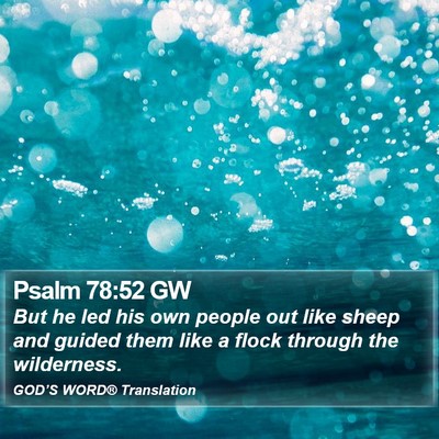 Psalm 78:52 GW Bible Verse Image