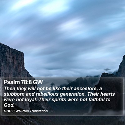 Psalm 78:8 GW Bible Verse Image