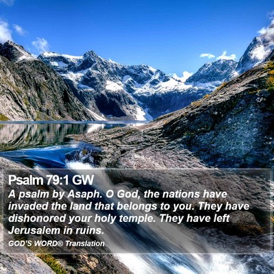 Psalm 79:1 GW Bible Verse Image