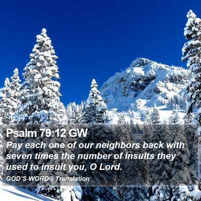 Psalm 79:12 GW Bible Verse Image