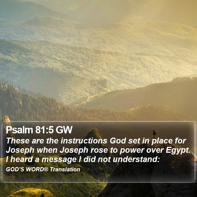 Psalm 81:5 GW Bible Verse Image