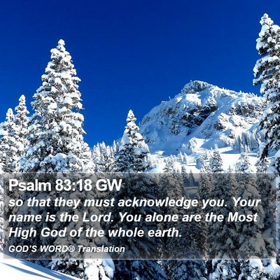 Psalm 83:18 GW Bible Verse Image