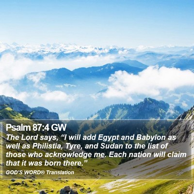 Psalm 87:4 GW Bible Verse Image