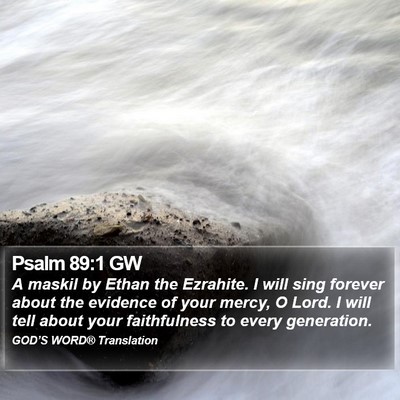 Psalm 89:1 GW Bible Verse Image