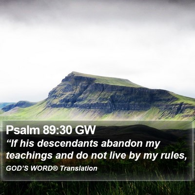 Psalm 89:30 GW Bible Verse Image