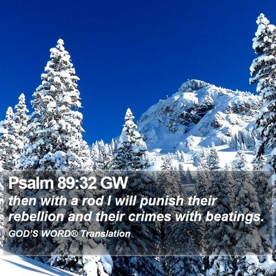 Psalm 89:32 GW Bible Verse Image