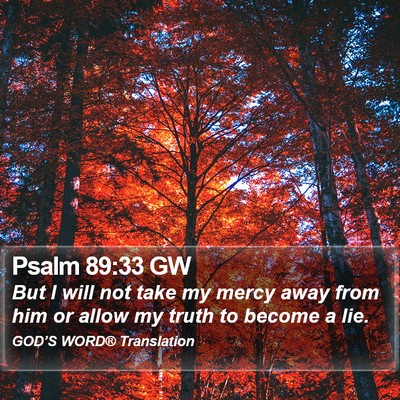 Psalm 89:33 GW Bible Verse Image