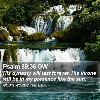 Psalm 89:36 GW Bible Verse Image