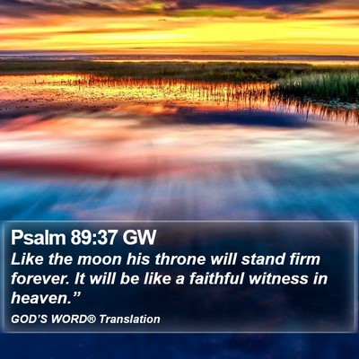 Psalm 89:37 GW Bible Verse Image