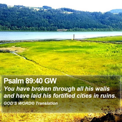 Psalm 89:40 GW Bible Verse Image