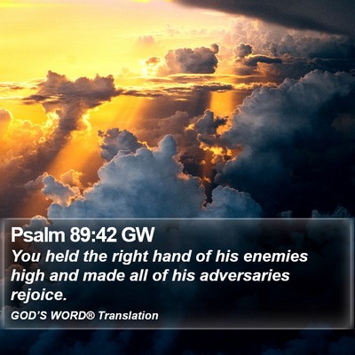 Psalm 89:42 GW Bible Verse Image