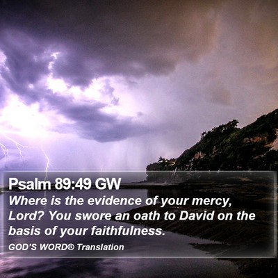 Psalm 89:49 GW Bible Verse Image