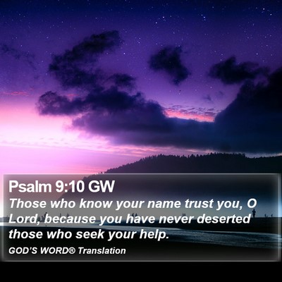 Psalm 9:10 GW Bible Verse Image