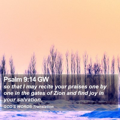 Psalm 9:14 GW Bible Verse Image