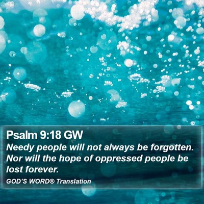 Psalm 9:18 GW Bible Verse Image
