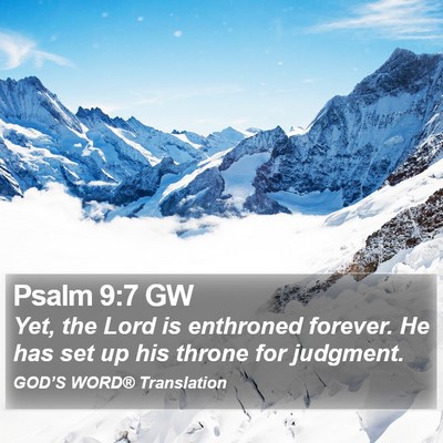 Psalm 9:7 GW Bible Verse Image