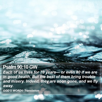 Psalm 90:10 GW Bible Verse Image