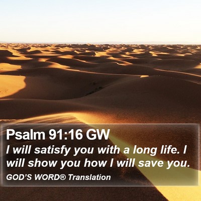 Psalm 91:16 GW Bible Verse Image
