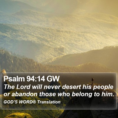 Psalm 94:14 GW Bible Verse Image